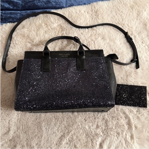 kate spade Handbags - GUC Kate Spade Black Glitter Satchel